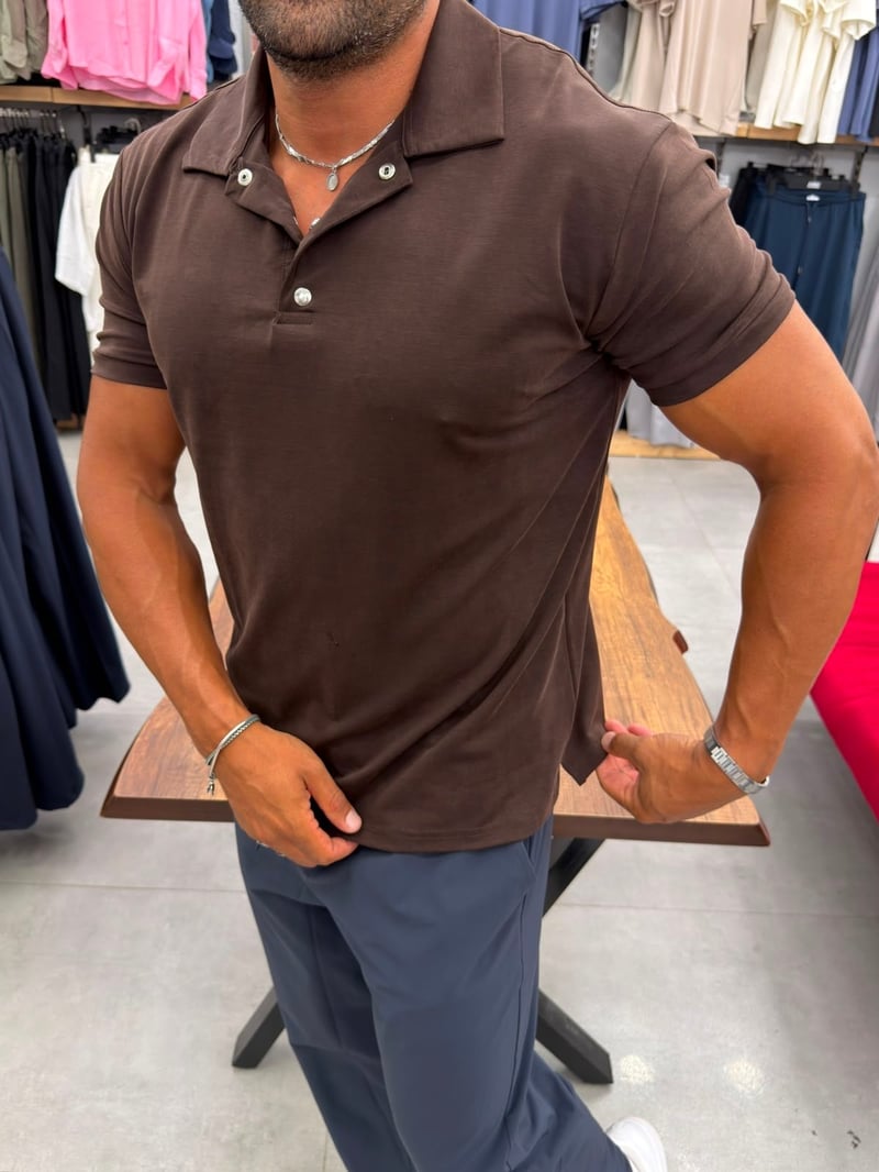 Ferel Yıkamalı Modal Tshirt Kahve