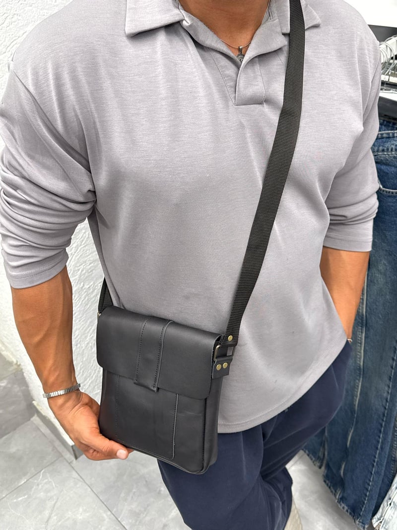 Gerçek Deri Çanta Siyah