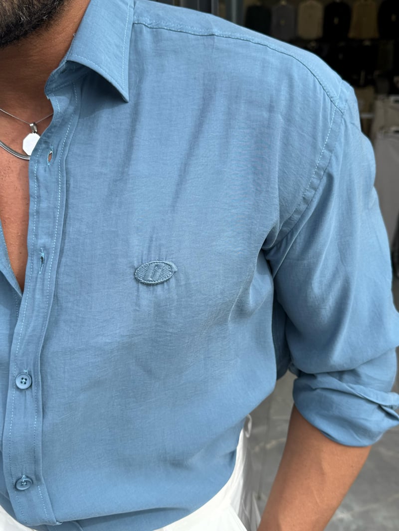 Giesto Modal Gömlek Mavi