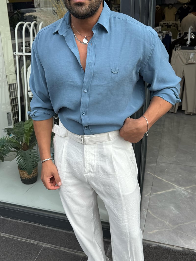 Giesto Modal Gömlek Mavi