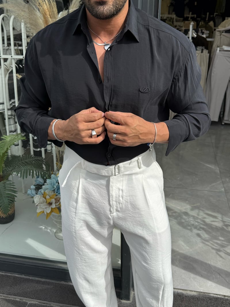 Giesto Modal Gömlek Siyah