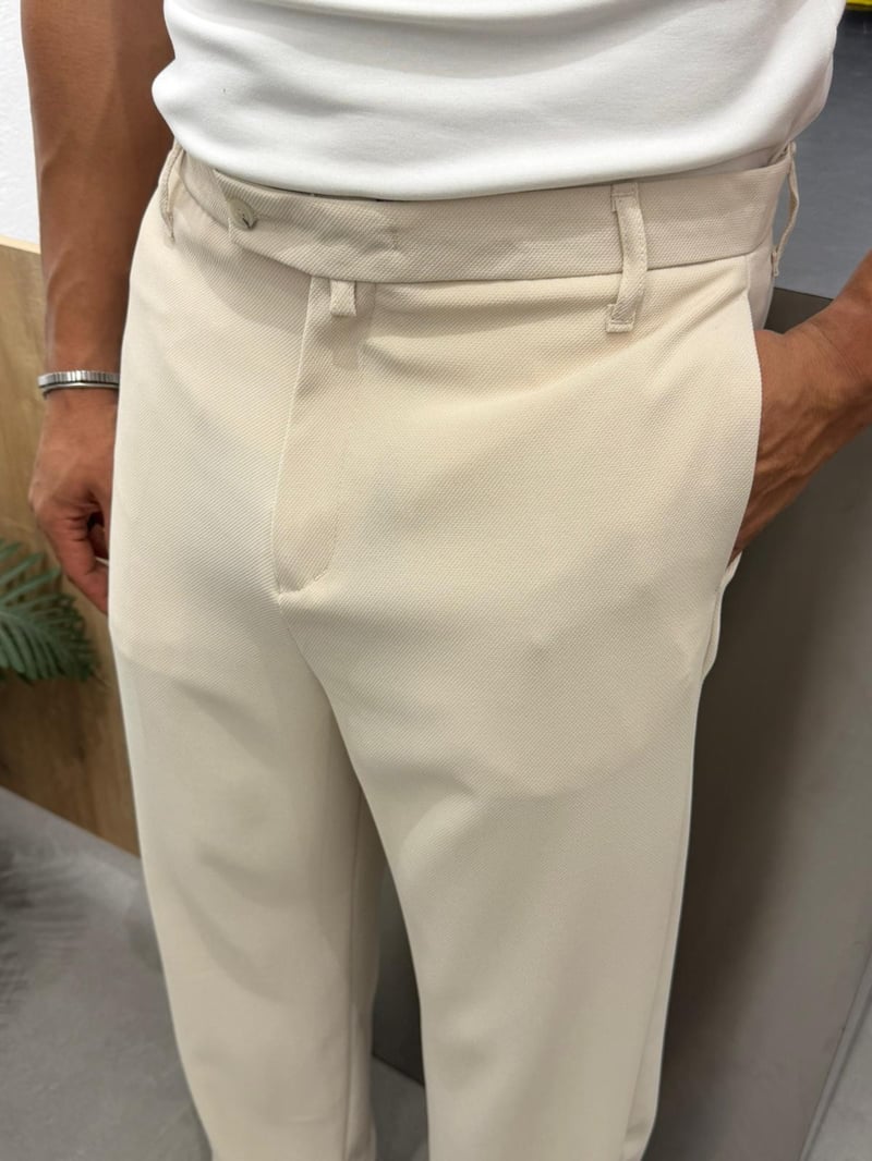 Giesto Örme Pantolon Bej