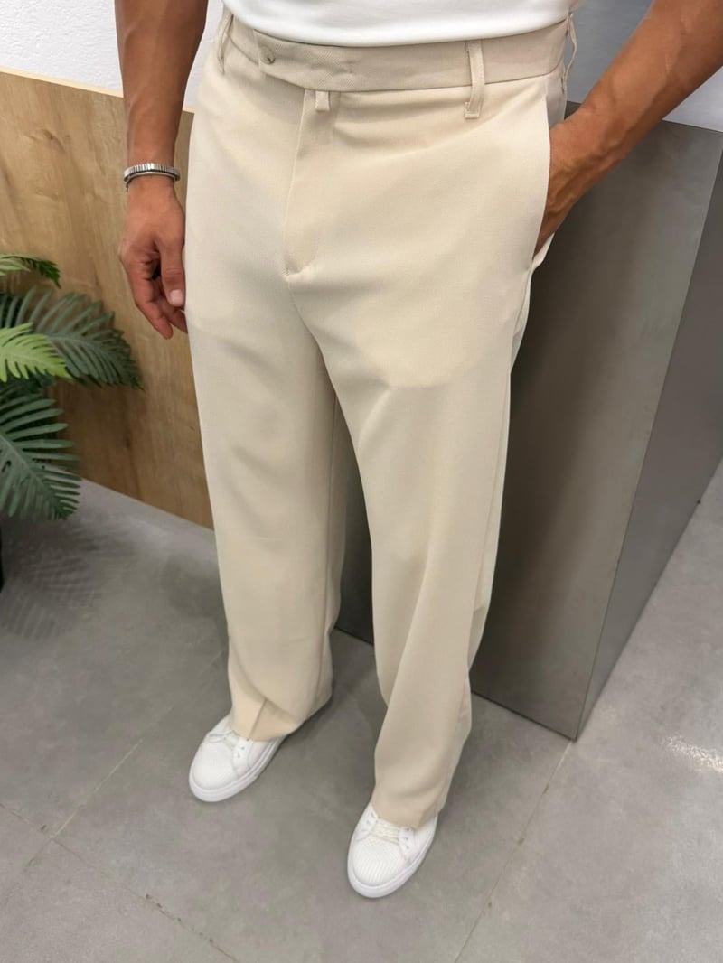 Giesto Örme Pantolon Bej