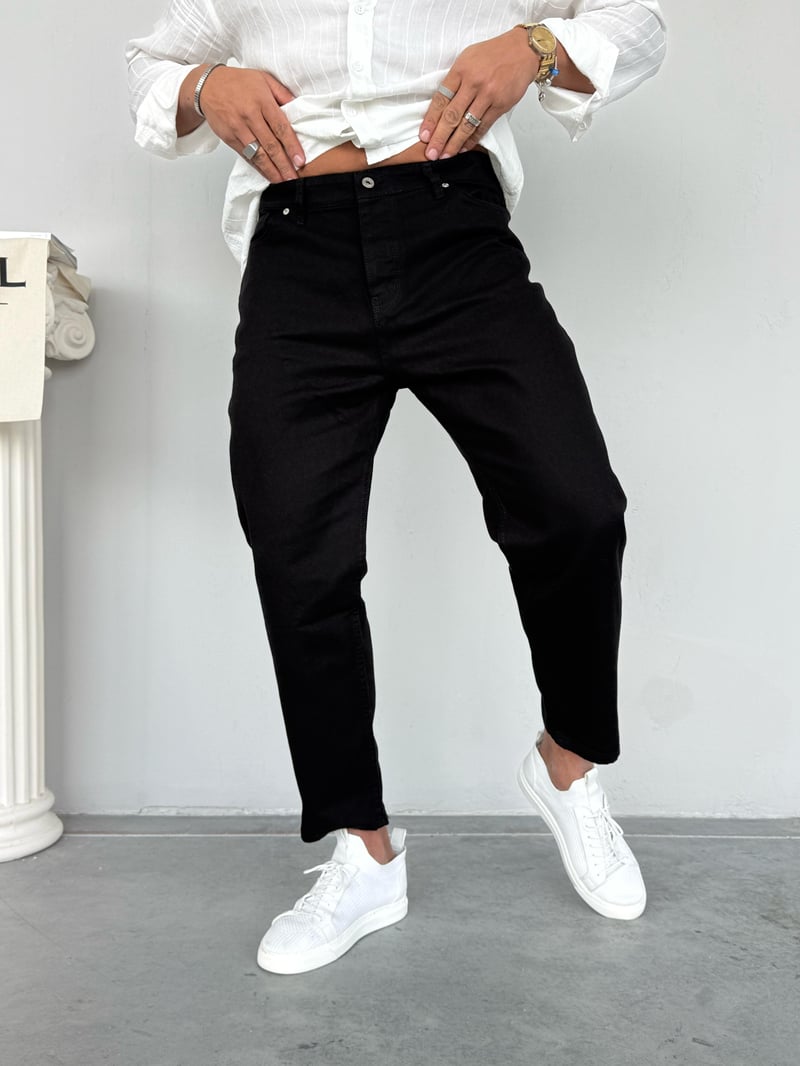 Sıyah Boyfriend Jean