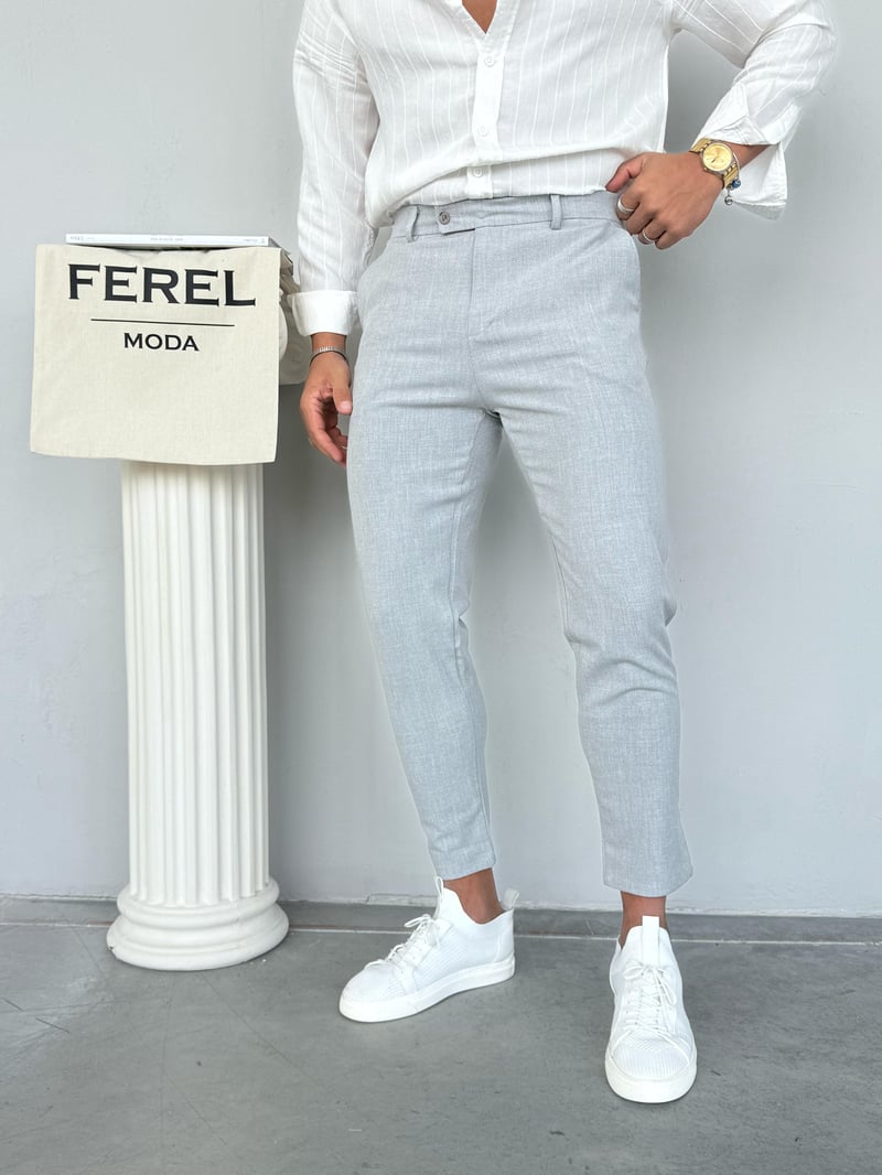 Slimfit Kumaş Pantolon Gri