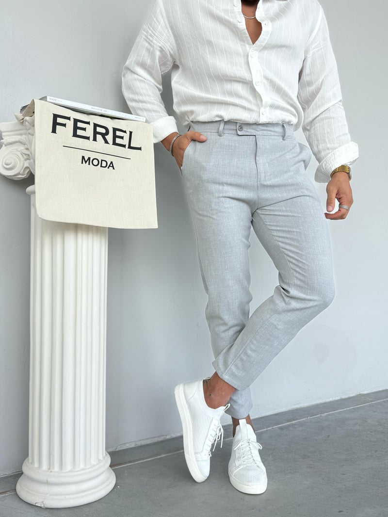 Slimfit Kumaş Pantolon Gri