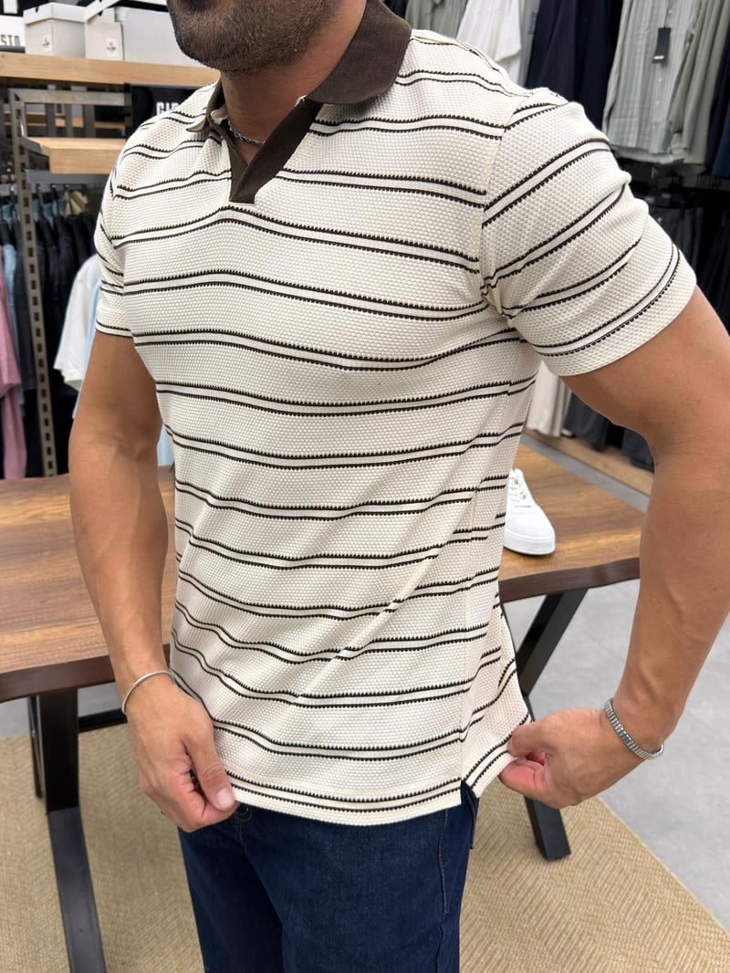 Tobi Örme Tshirt Kahve