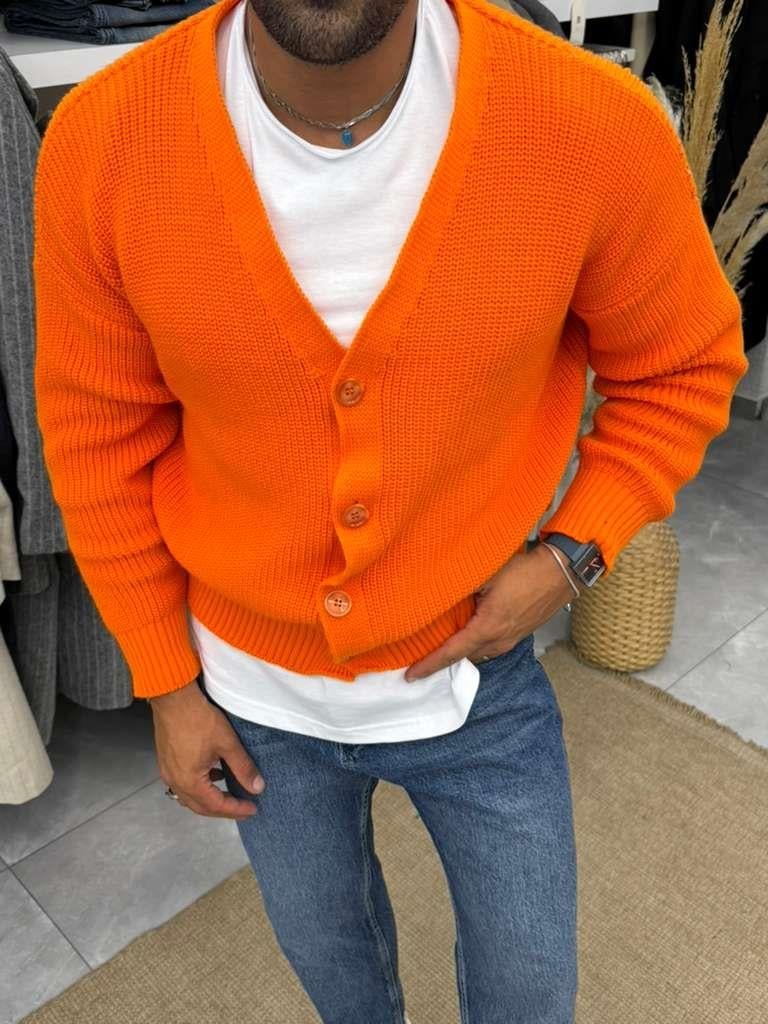 Triko Hırka Turuncu