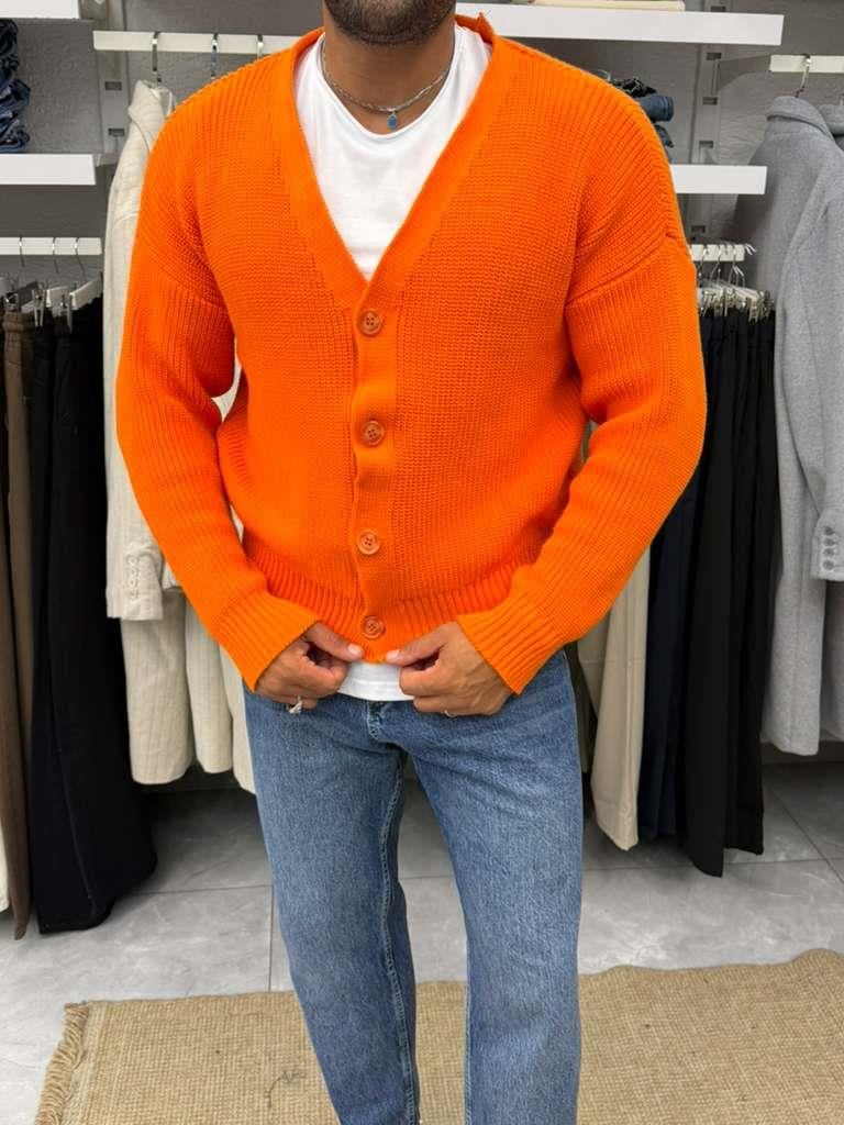 Triko Hırka Turuncu