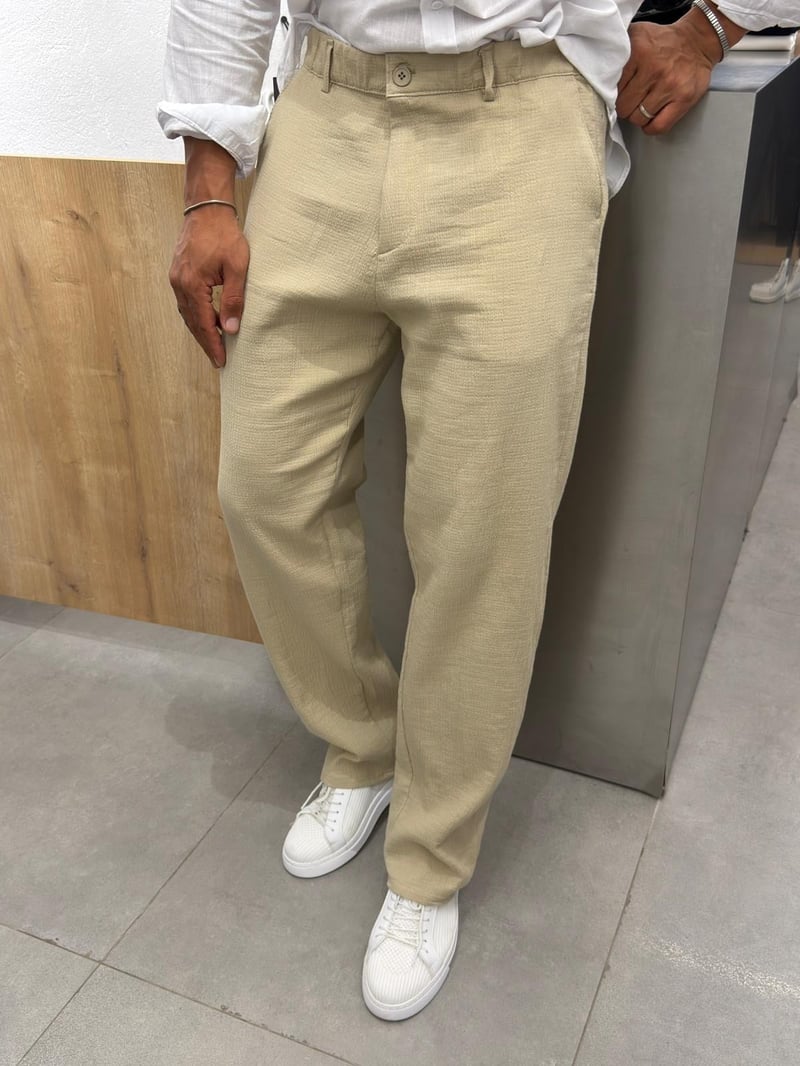 We11 Krinkıl Pantolon Bej