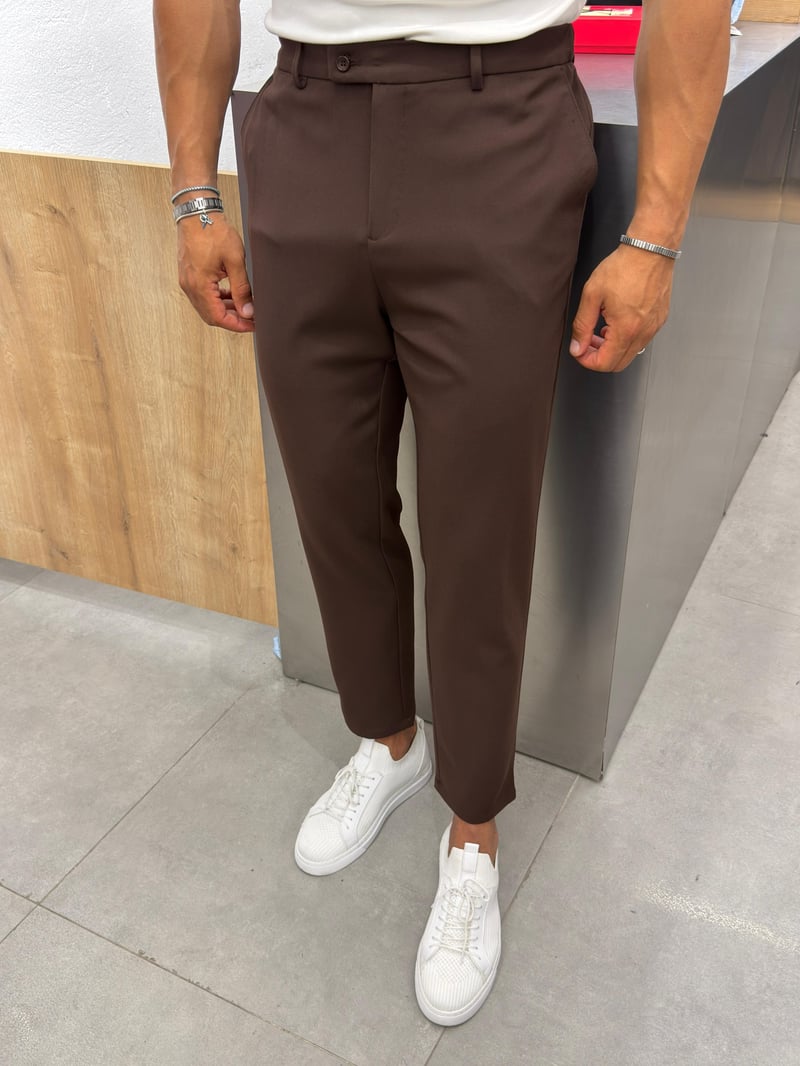 We11 Slimfit Kumaş Pantolon Acı Kahve