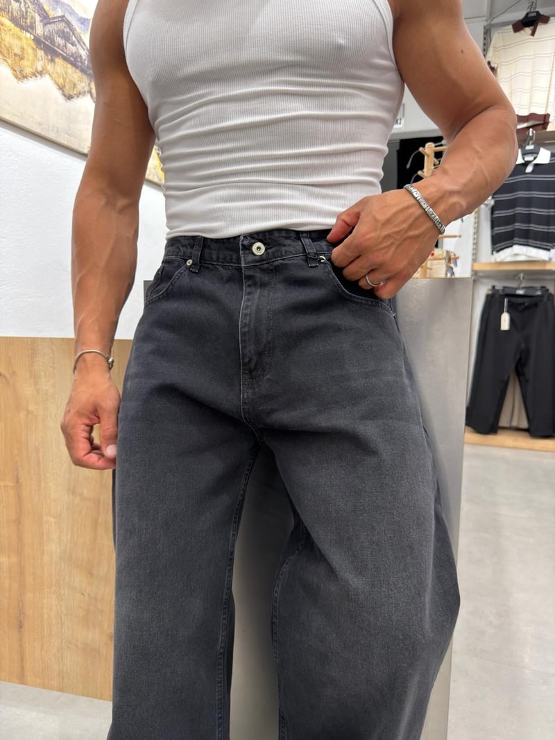 We11 Süper Baggy Jean Antrasit