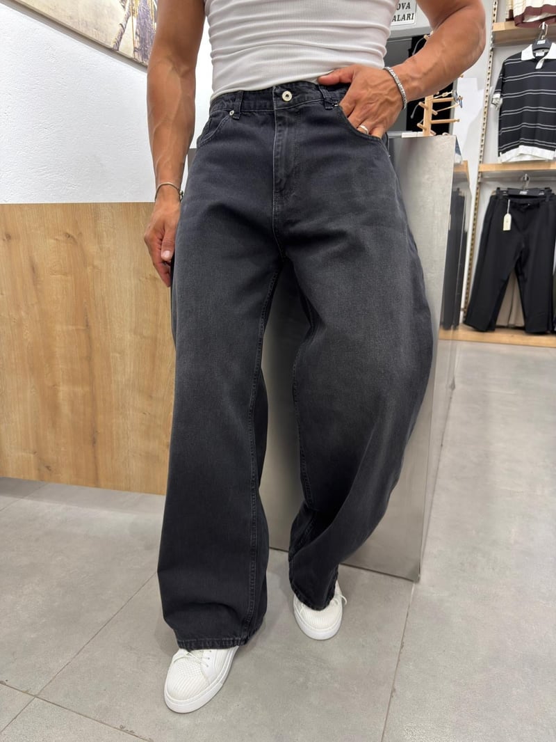 We11 Süper Baggy Jean Antrasit