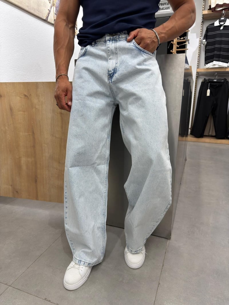 We11 Süper Baggy Jean Buz Mavi