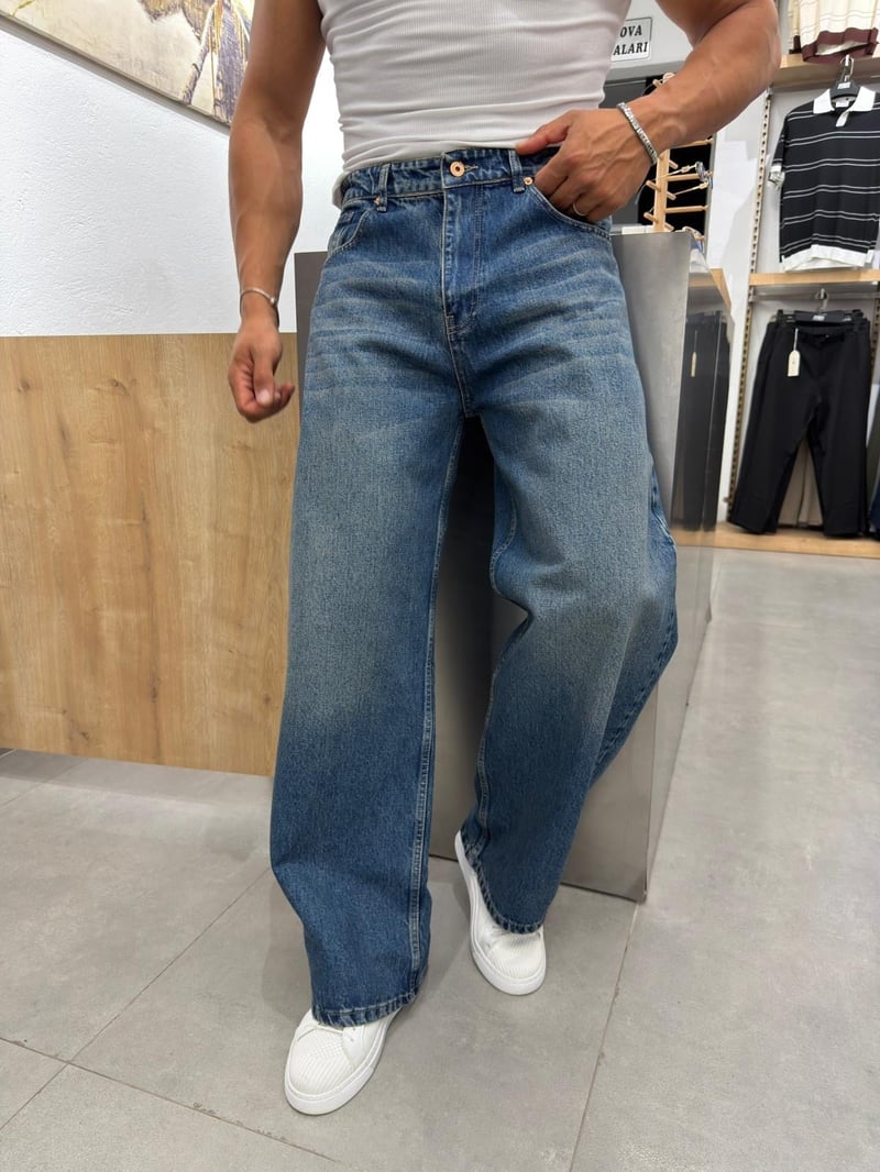 We11 Süper Baggy Jean Mavi