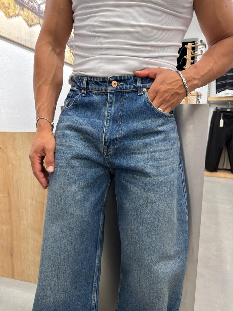 We11 Süper Baggy Jean Mavi