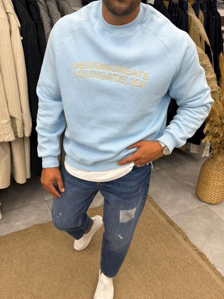 Yıkmalı Sweat Bebe Mavi