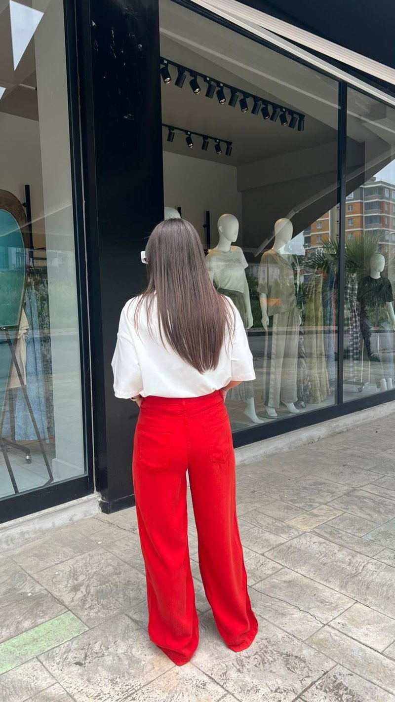 Kırmızı Tensel Jean