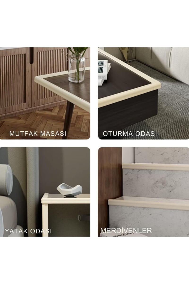 2 Metre Mobilya Kenar Koruyucu Kauçuk Çocuk Güvenliği Köşe Bebek Çocuk Koruma Seti Ve Masa Koruma