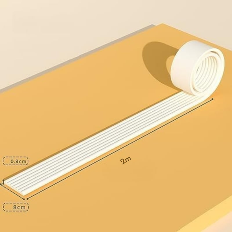 3M Bant Hediyeli Beyaz Renk Çok Amaçlı Kauçuk Kenar Koruyucu 8x200cm