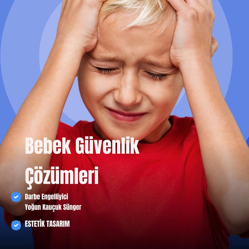 4,6 Metre 4 Adet Köşe Koruma Köşe Ve Kenar Koruma 3m Bant Yumuşak Darbe Koruma Mürdüm Bebek Güvenlik