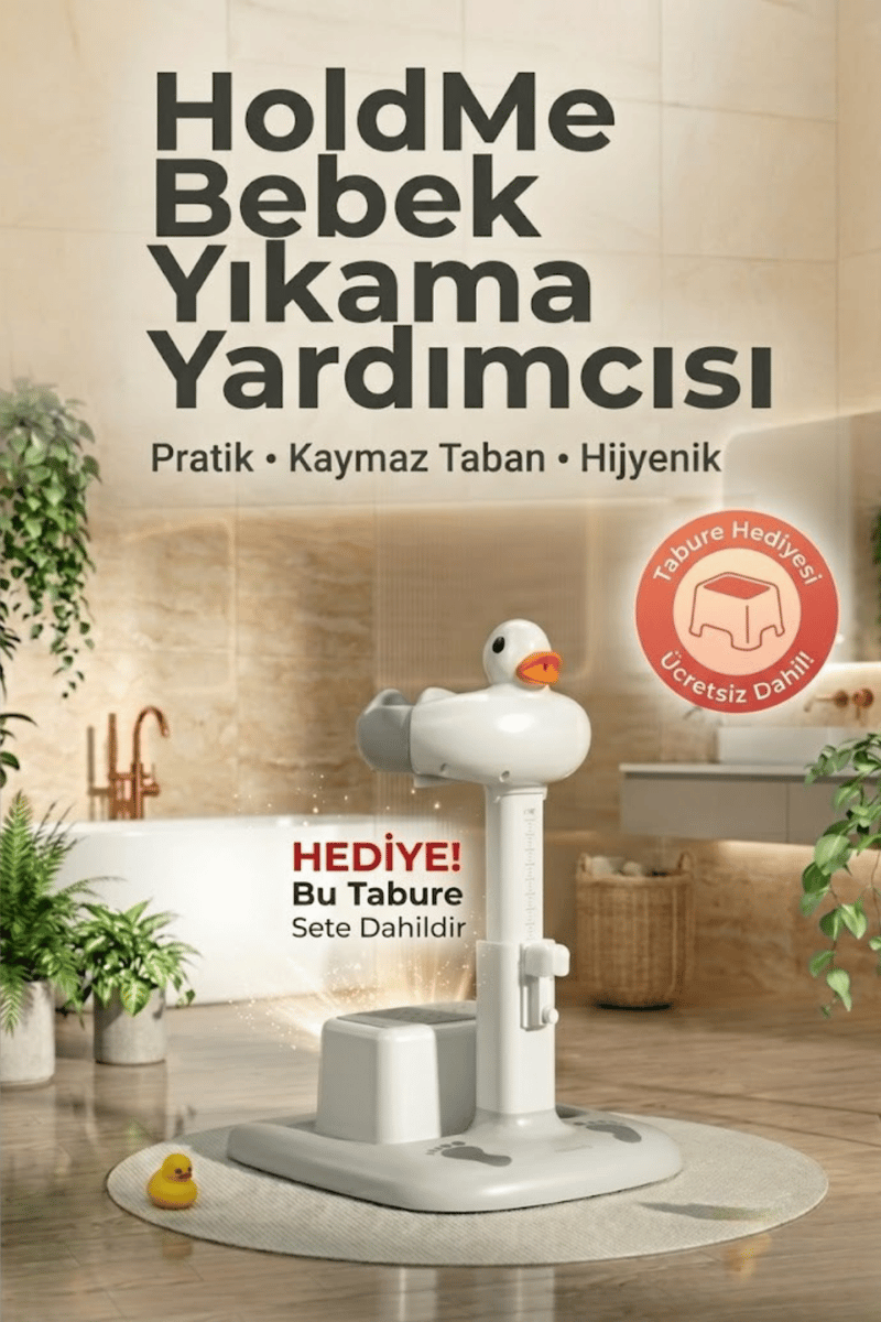 Miningaa Ayakta Yıkama Küveti Standı (Ördek) – Bebek Banyo Ürünü