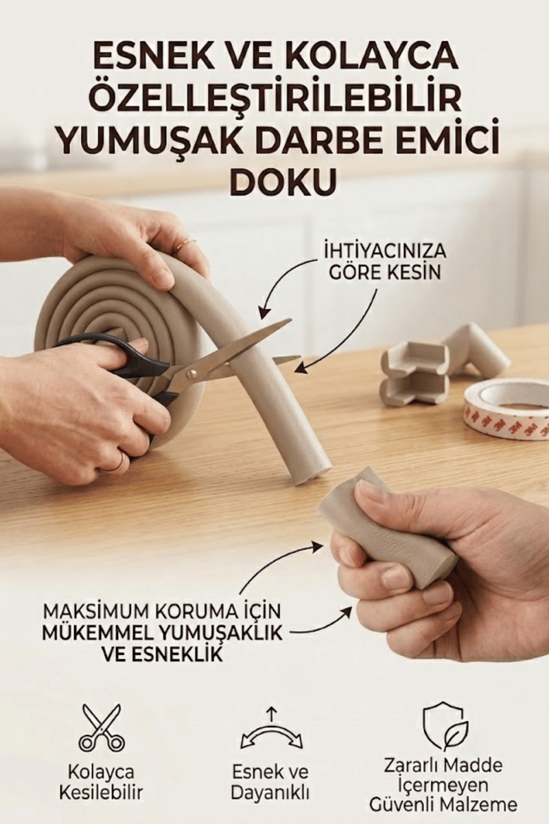 Miningaa Köşe & Kenar Koruyucu Set (4.6 Metre) – Bebek Mobilya Kenar Koruyucu