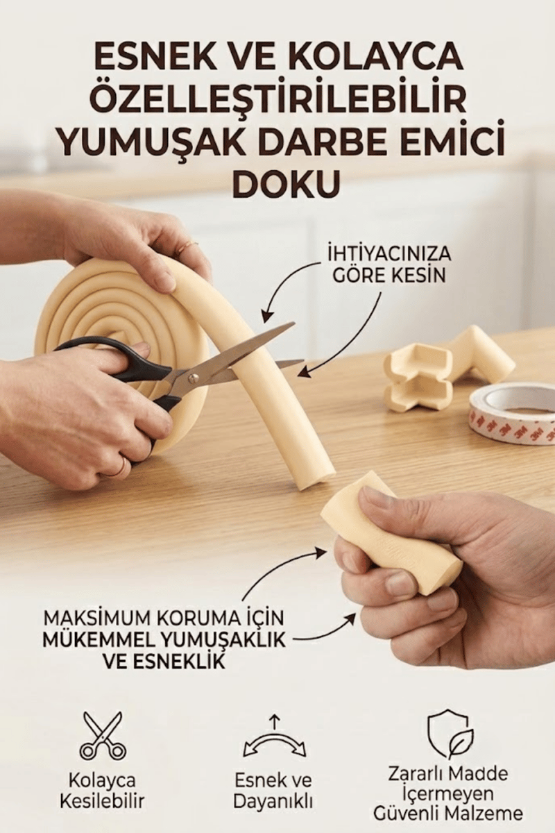 Miningaa Köşe & Kenar Koruyucu Set (4.6 Metre) – Bebek Mobilya Kenar Koruyucu