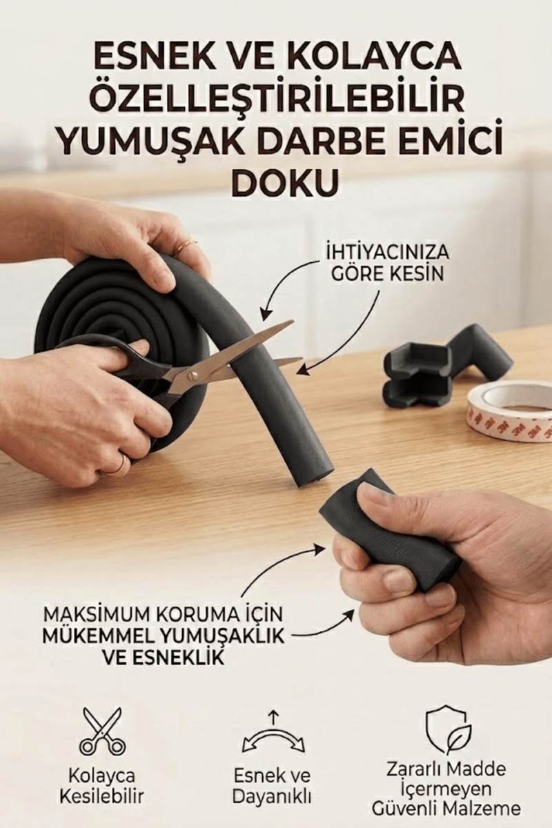 Miningaa Köşe & Kenar Koruyucu Set (4.6 Metre) – Bebek Mobilya Kenar Koruyucu