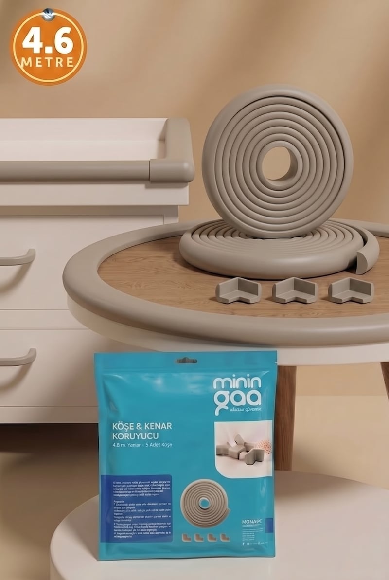 Miningaa Köşe & Kenar Koruyucu Set (4.6 Metre) – Bebek Mobilya Kenar Koruyucu