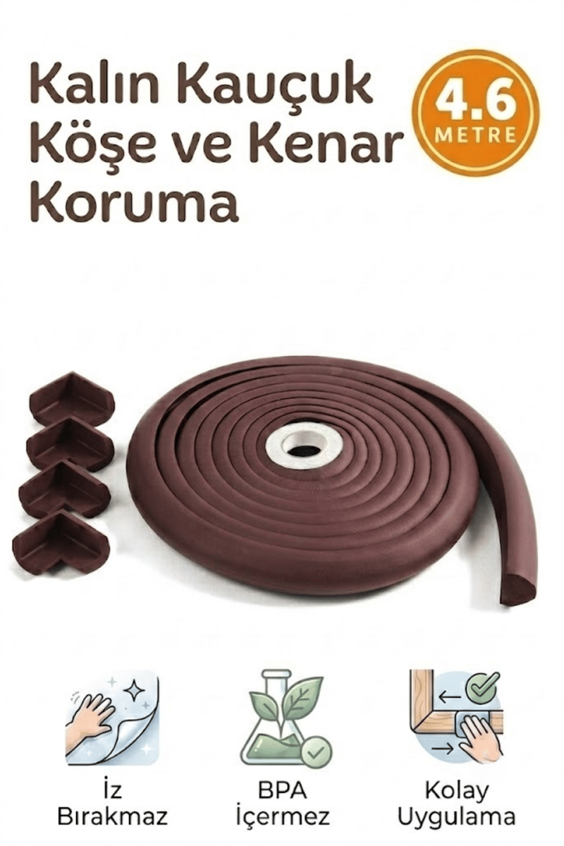 Miningaa Köşe & Kenar Koruyucu Set (4.6 Metre) – Bebek Mobilya Kenar Koruyucu
