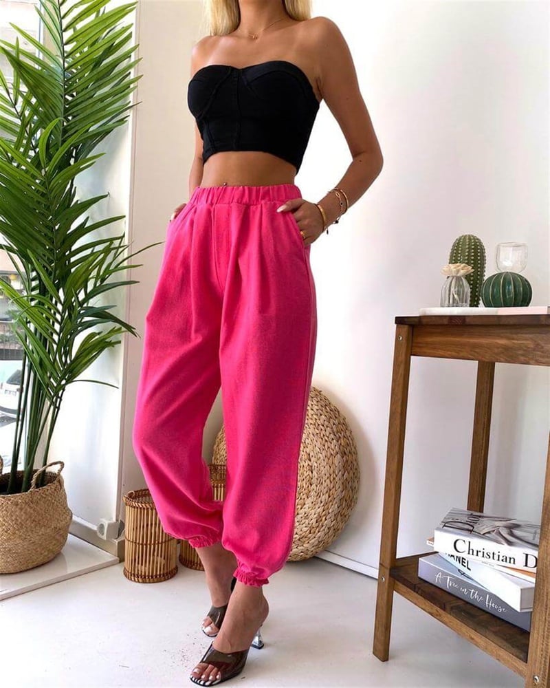 Straplez Crop - Siyah