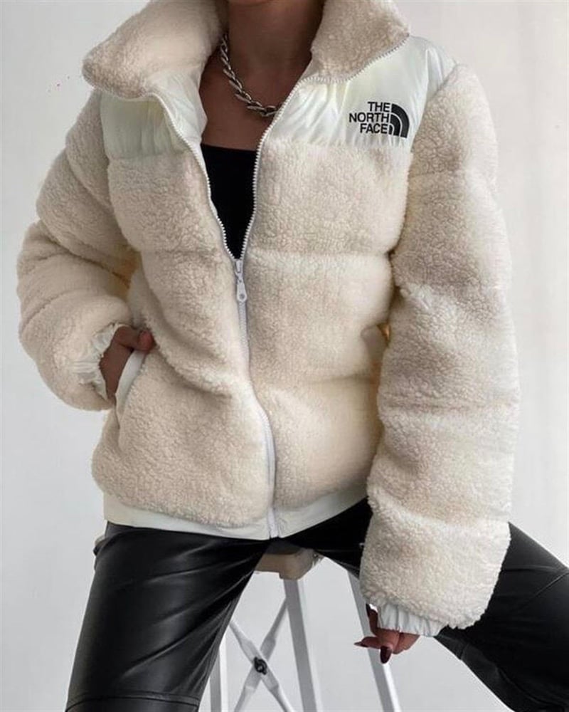 TNF Peluş Detay Şişme Mont