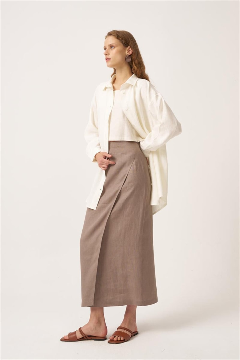 %100 Keten Kalem Etek