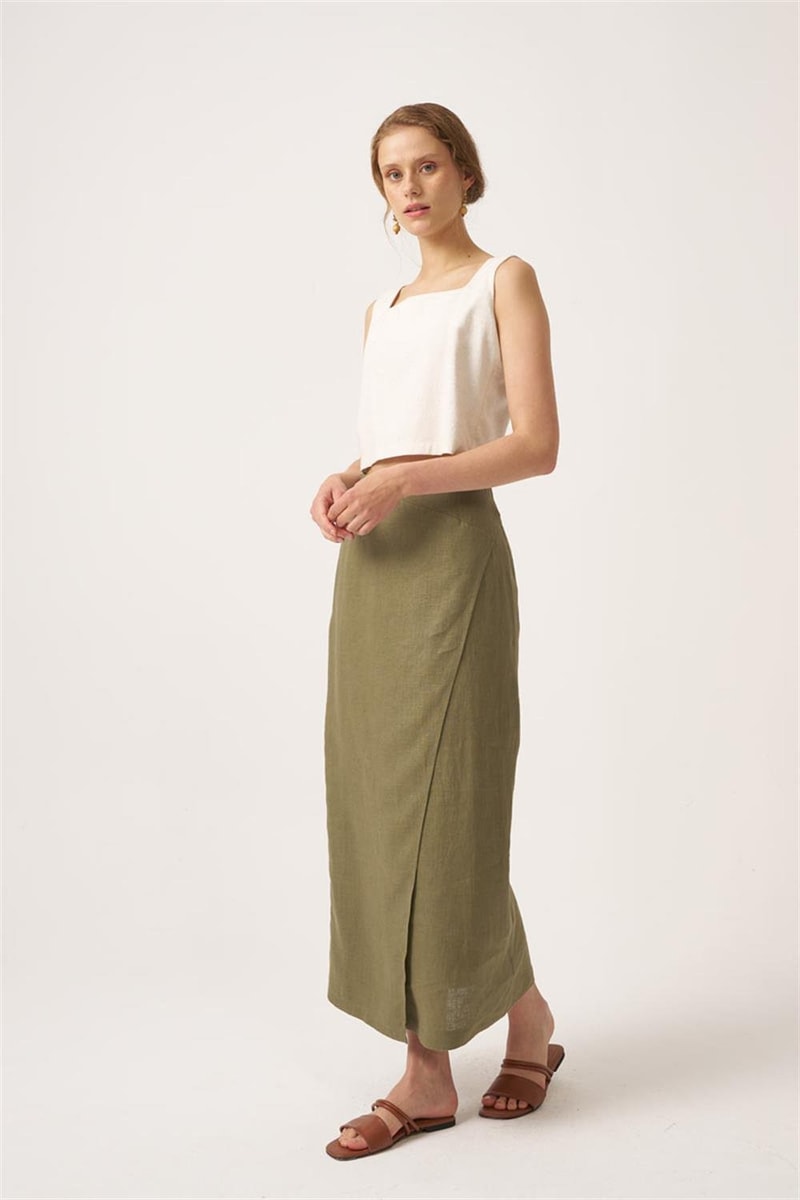 %100 Keten Kalem Etek