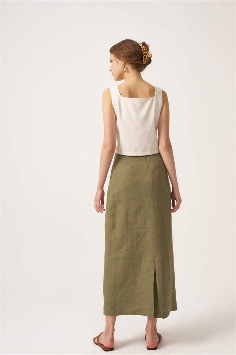 %100 Keten Kalem Etek