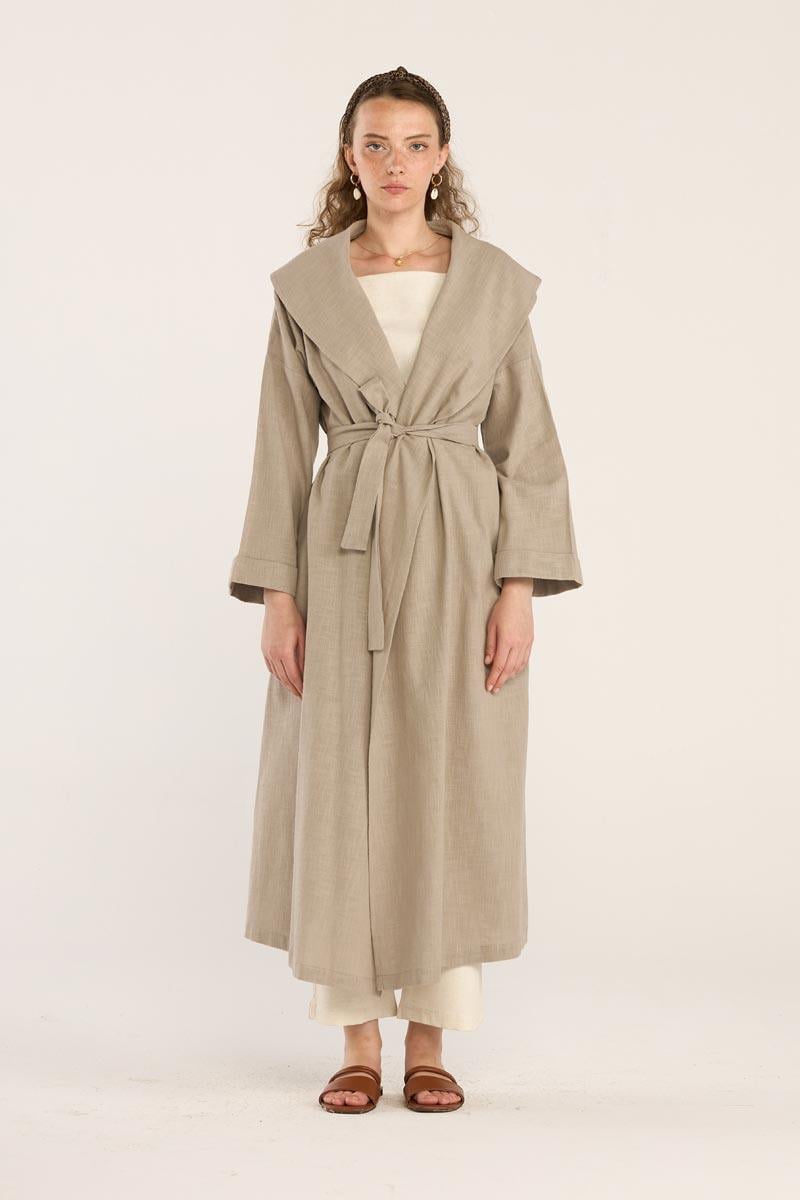 %100 Pamuk Dökümlü Kaftan