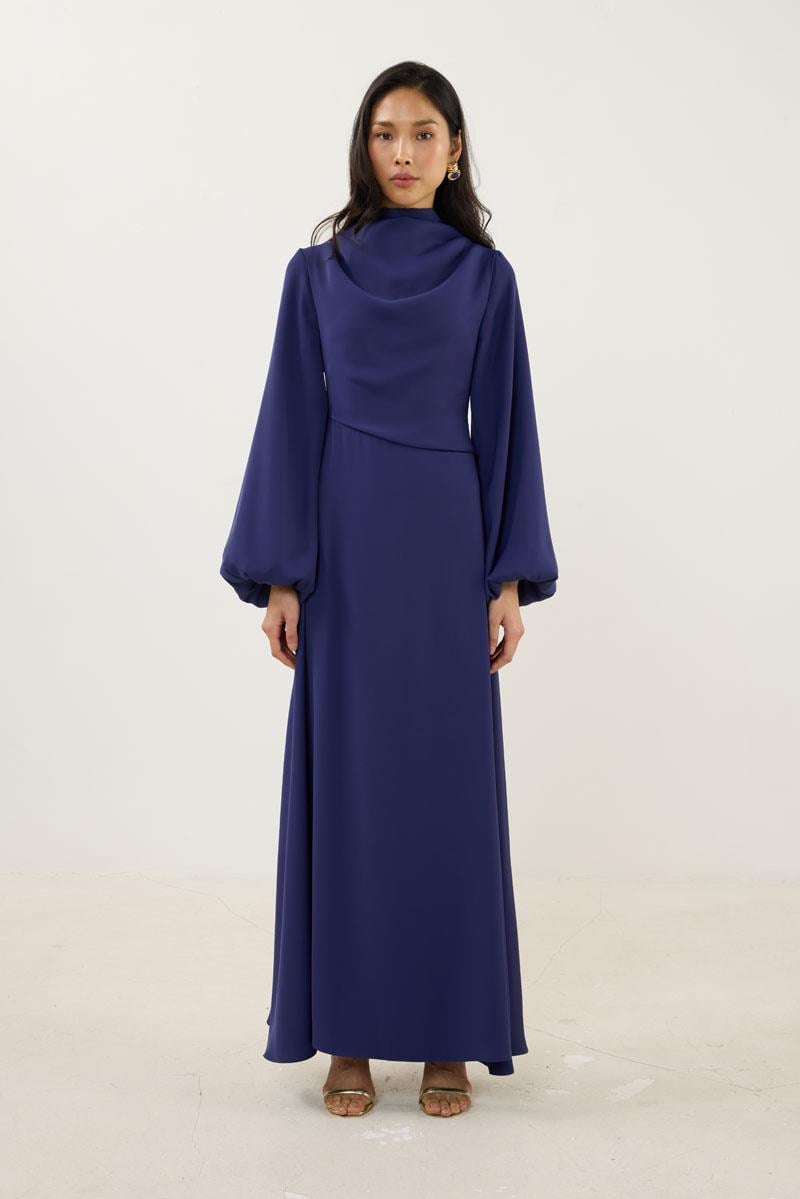 Abiye Elbise Lacivert