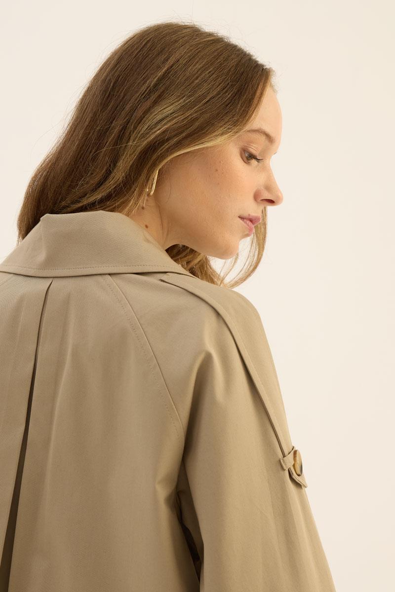 Apoletli Kısa Trençkot