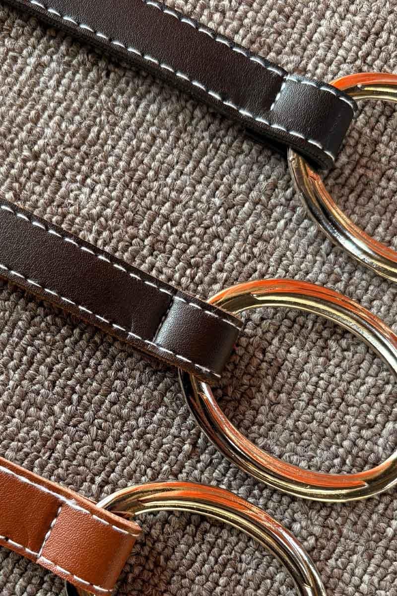 Bağlamalı Deri Kemer Acı kahve