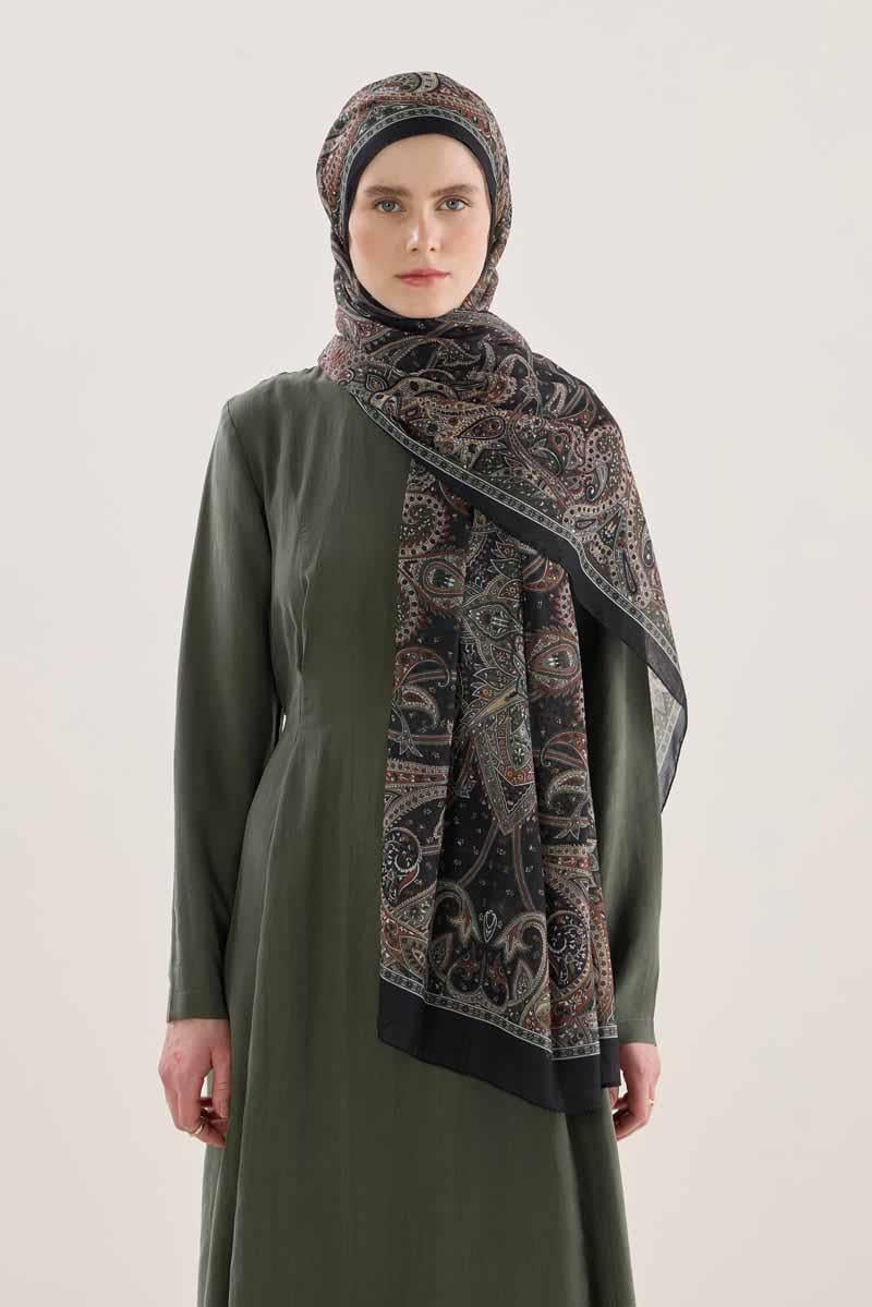 Bohem Şal Siyah-Haki