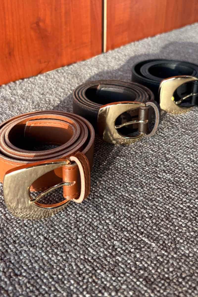 Büyük Tokalı Kemer Acı kahve