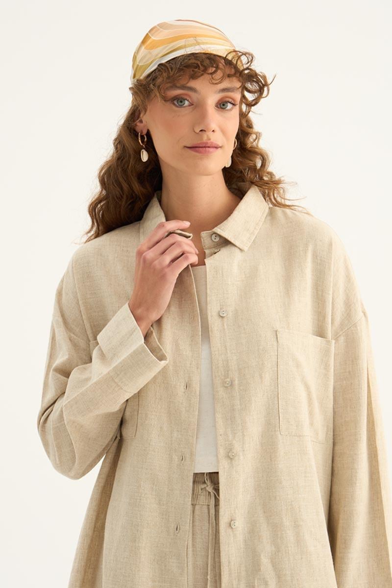 Cepli Keten Gömlek