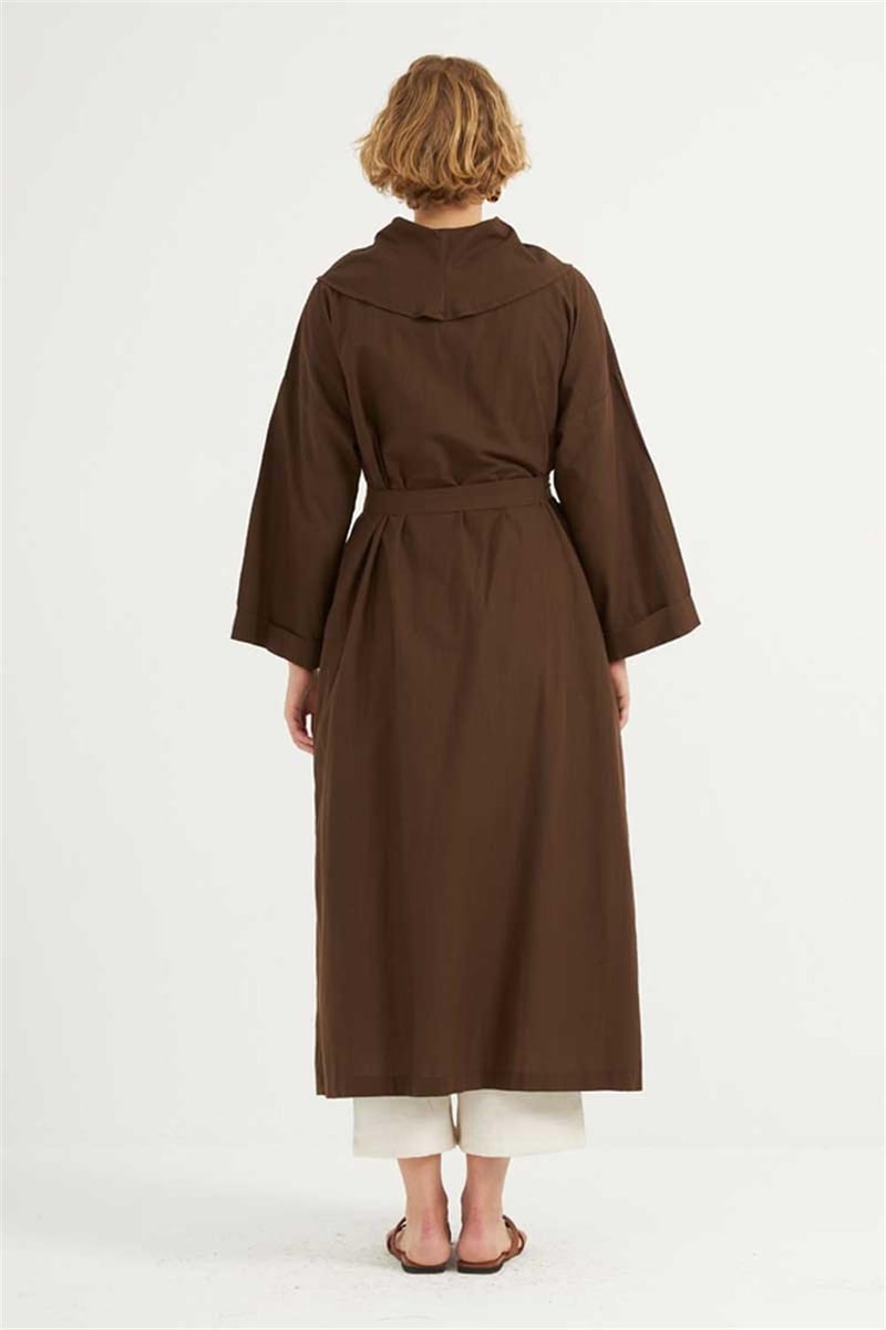 Çift Düğmeli Pamuk Kaftan