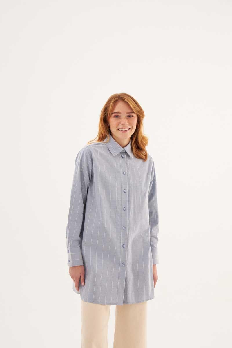 Çizgili Basic Gömlek