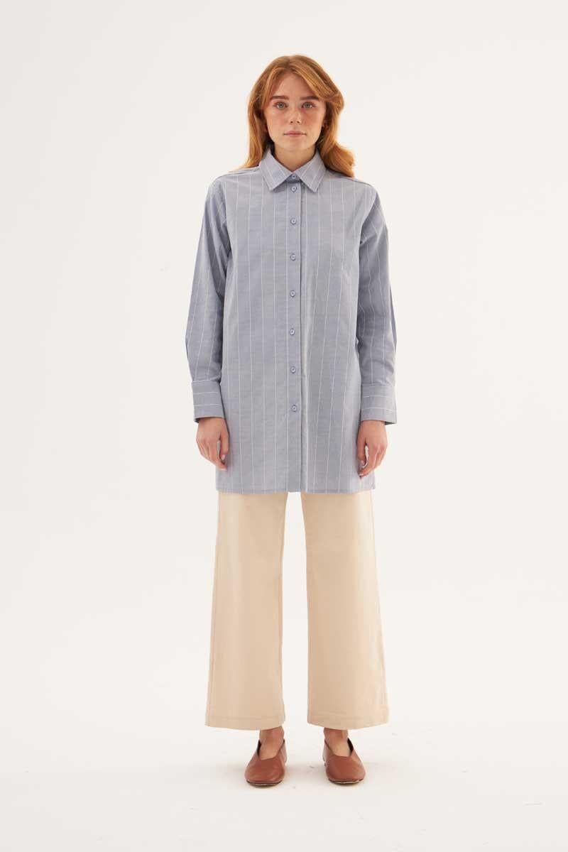 Çizgili Basic Gömlek