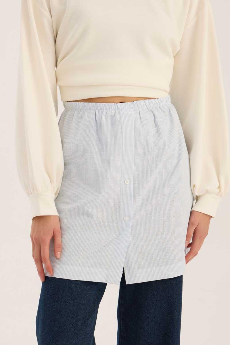 Çizgili Gömlek Görünümlü İçlik