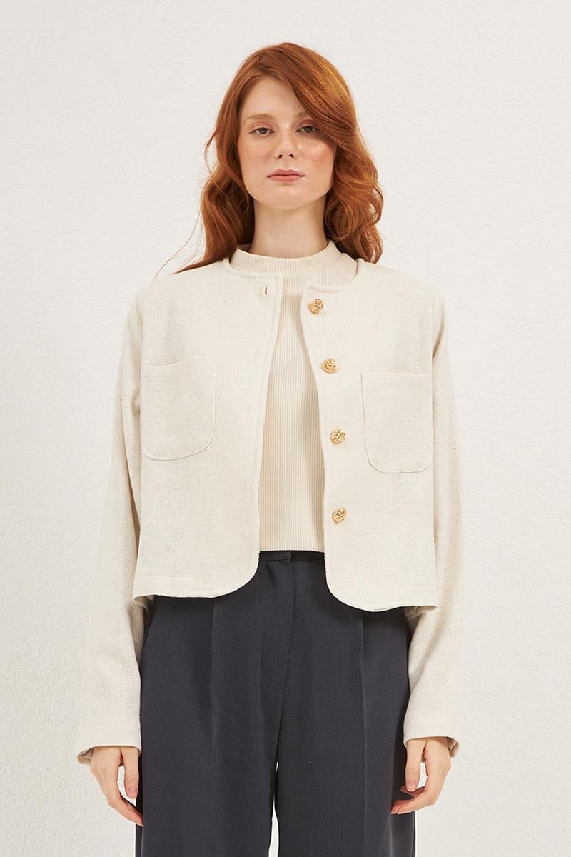 Dore Düğmeli Tüvit Ceket