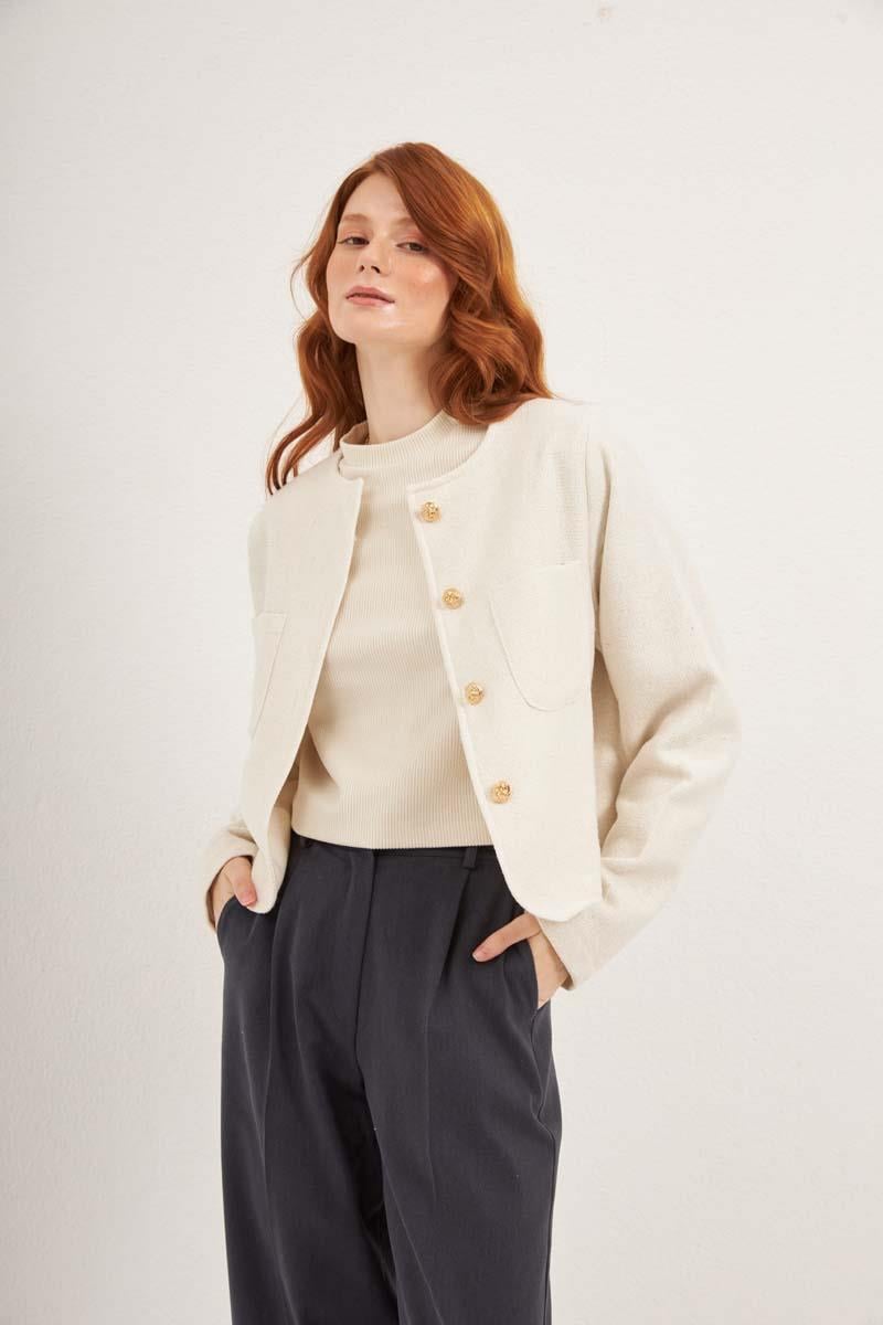 Dore Düğmeli Tüvit Ceket