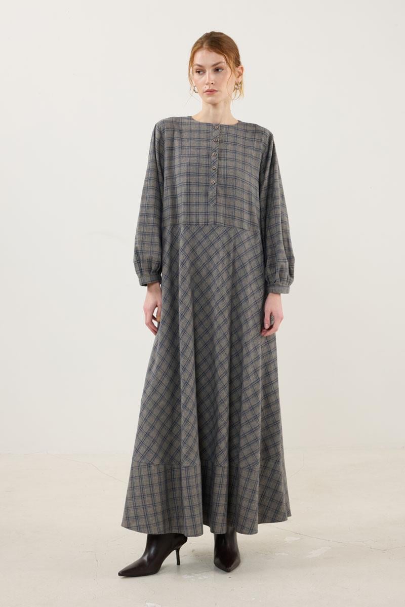 Ekoseli Elbise Vizon